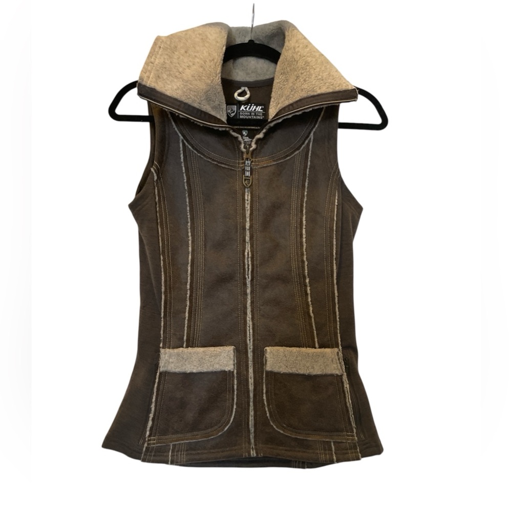 Kuhl Dani Sherpa Women's Tan and Brown Vest